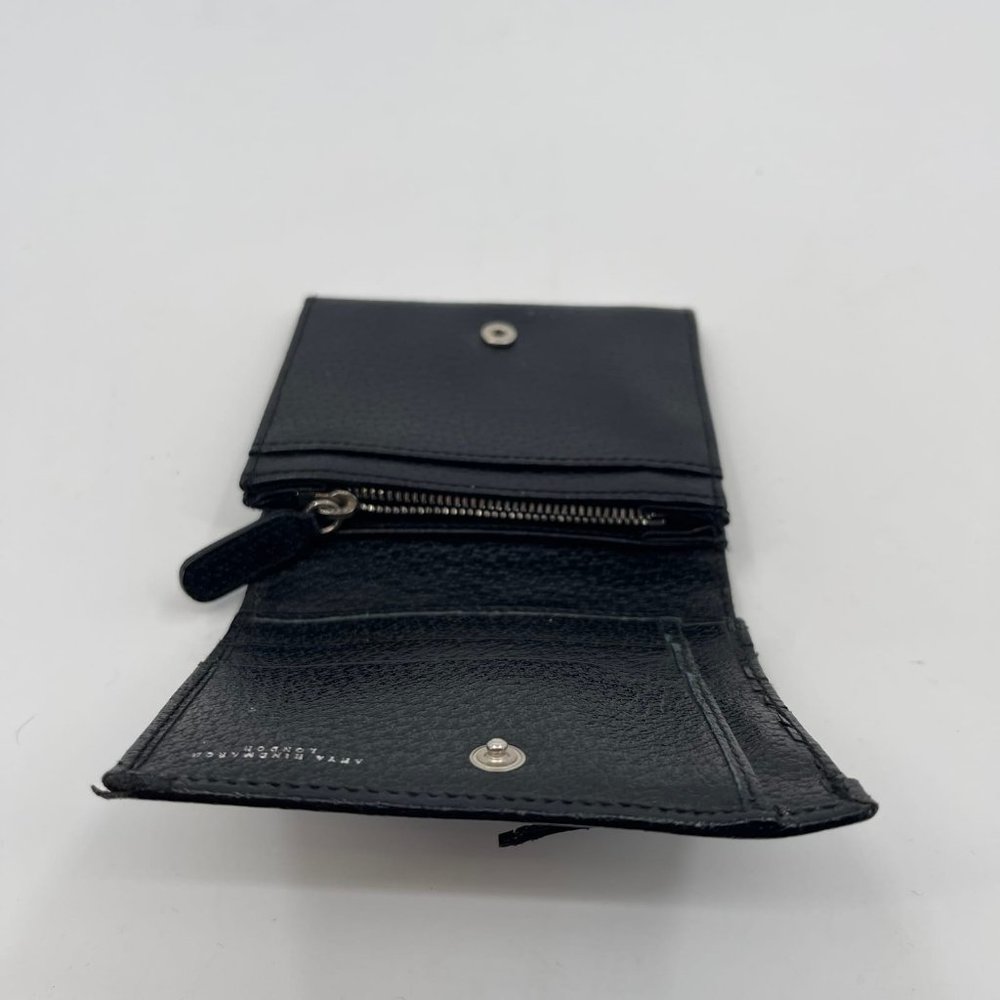 Black Amya Hindmarch Leather Card Wallet | Perfect for Any Occasion - Picture 2 of 6